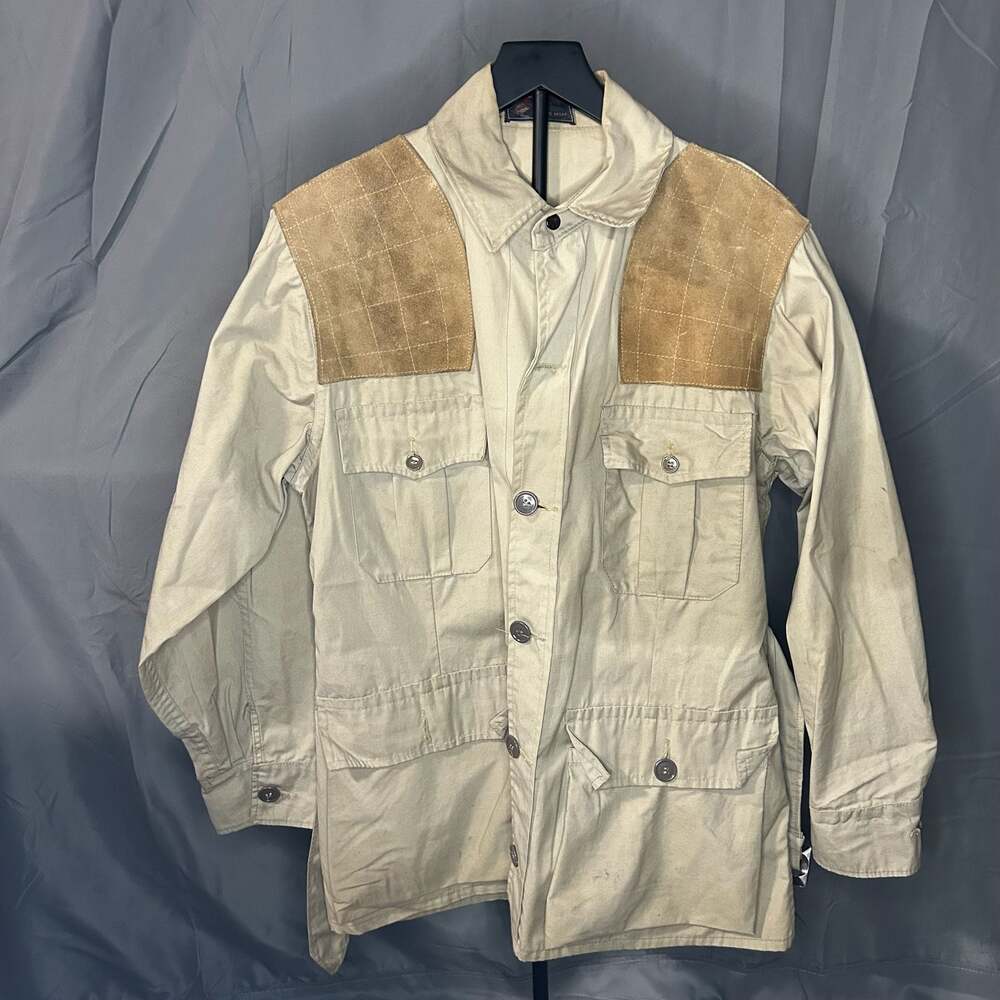 Vintage Bob Allen Sportswear Shooting Field Jacket with Suede Shoulders